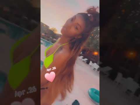 Skylar Kershner Kira Dance Pool time Hot Girl Summer Night Swimming Date Yellow Bikini California Ca