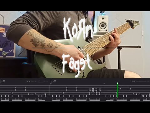 Korn - Faget ( Guitar Cover ) + TABS Blob.(e)  Plugin !!!