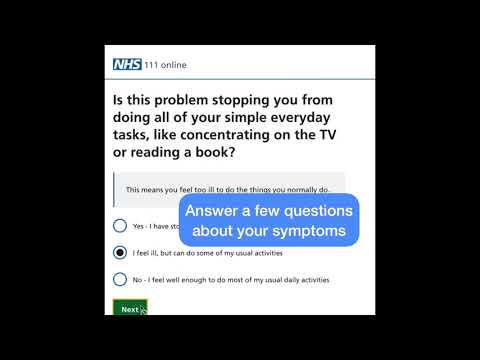 How to use NHS 111 online or on the app