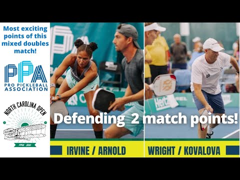 Charlotte Pickleball PPA North Carolina Open NC Irvine/Arnold vs Wright/Kovalova BEST 2 POINTS!
