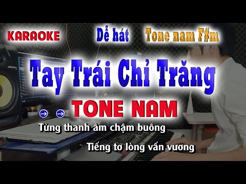 Tay Trái Chỉ Trăng Karaoke Tone Nam ( Dễ Hát ) song nhien karaoke