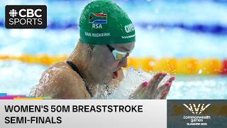 Women's 50m breaststroke semi-finals with Sophie Angus on Day 4 of Glasgow 2026 Commonwealth Games