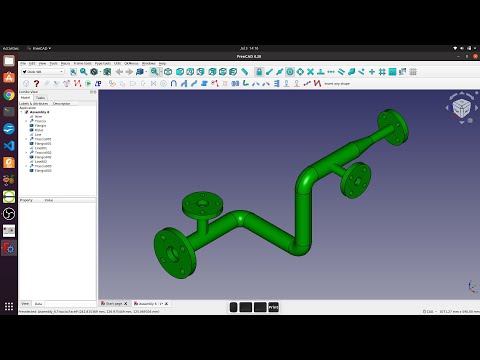 FreeCAD 0.20 | Create Piping Practice 01 | Dodo WB