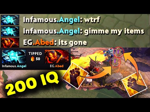 Abed 200 IQ Play stealing Items - Next Level Move Dota 2