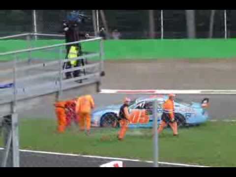 Vettura prende fuoco, Euro Nascar  Monza