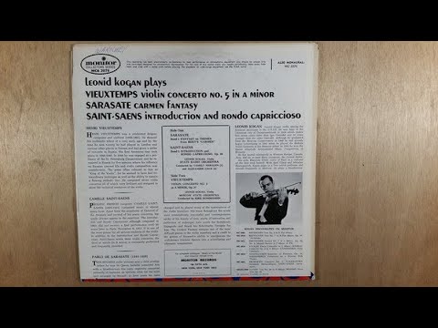 Leonid Kogan Plays Vieuxtemps/Sarasate/Saint Saens (Monitor stereo LP)