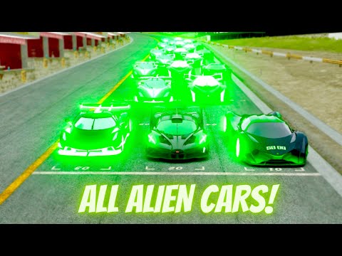 All Alien Hypercars MEGA DRAG RACE at 24 KM Straight Road