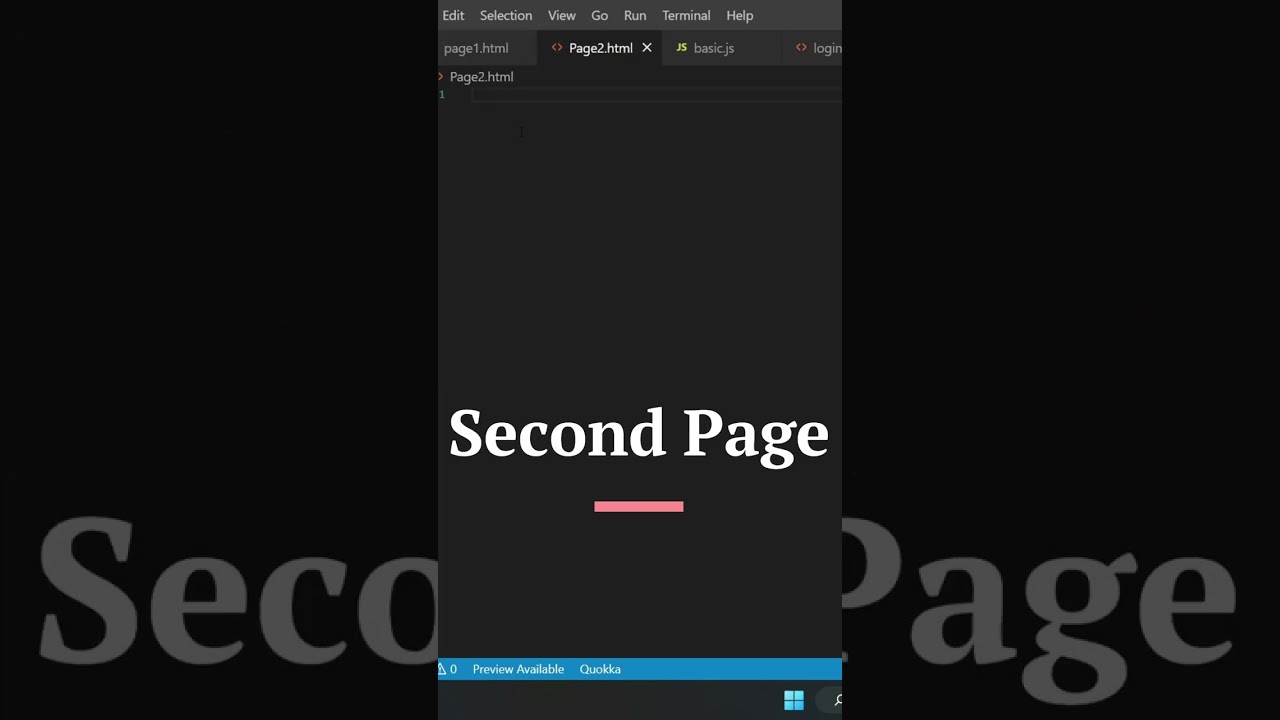 How to switch one page to another page in html  #shorts  #short  #code #html
