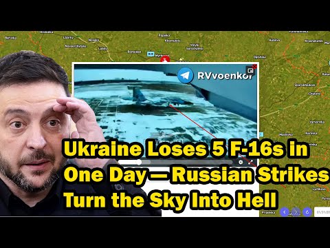 Ukraine Loses 5 F-16s in One Day — Russian Strikes Turn the Sky Into Hell