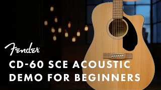 Video thumbnail for Fender CD60SCE Acoustic Demo For Beginners | Fender by Fender