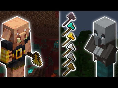 PIGLIN BRUTE VS ALL AXE-WIELDING VINDICATORS | MINECRAFT