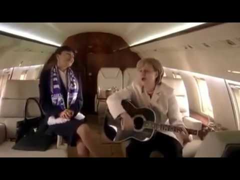Angela Merkel sings A little bit of Peace