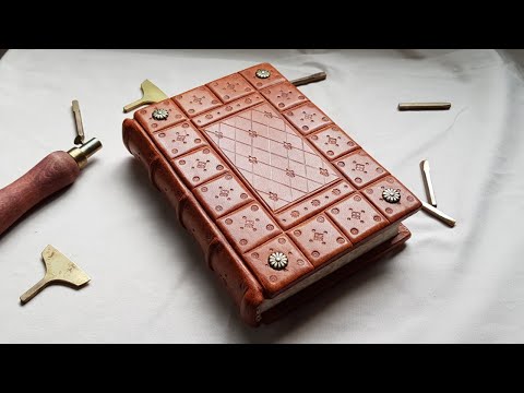 (Bookbinding) How to Make a Leather Book (Handmade Journal)