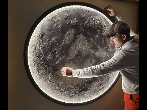 Moon LED Wall Art – Handmade Ambient Light | Modern Home Decor