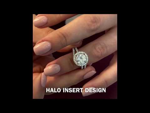 Round Engagement Ring w/Halo Insert