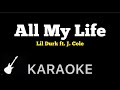 Lil Durk - All My Life | Karaoke Guitar Instrumental ft. J. Cole