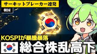 韓国の主要株価指数KOSPIが乱高下してる件について