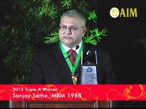 Triple A Winner, Sanjay Sathe of MBM 1988