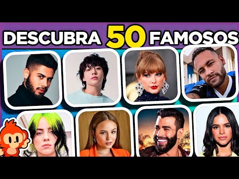 😎ADIVINHE 50 FAMOSOS PELA FOTO 📺 | Você reconhesse essas celebridades? #quiz #macaquiz