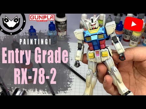 Basic GUNPLA Painting! | Entry Grade RX-78-2 Gundam | Vallejo Colors Acrylics | 2021