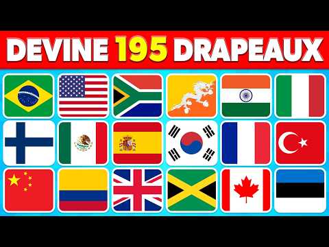 Devine les 195 DRAPEAUX du MONDE en 3 secondes 🚩🤔 | Quiz Drapeaux