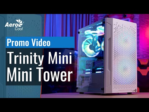 „Aerocool Trinity Mini-Tower V2“, grūdintas stiklas - baltos spalvos video