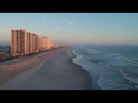 Beach Sunrise Jacksonville FL Raw Drove Footage