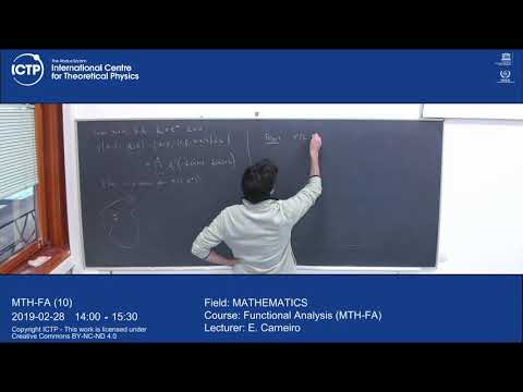 Functional Analysis (MTH-FA)  Lecture 10