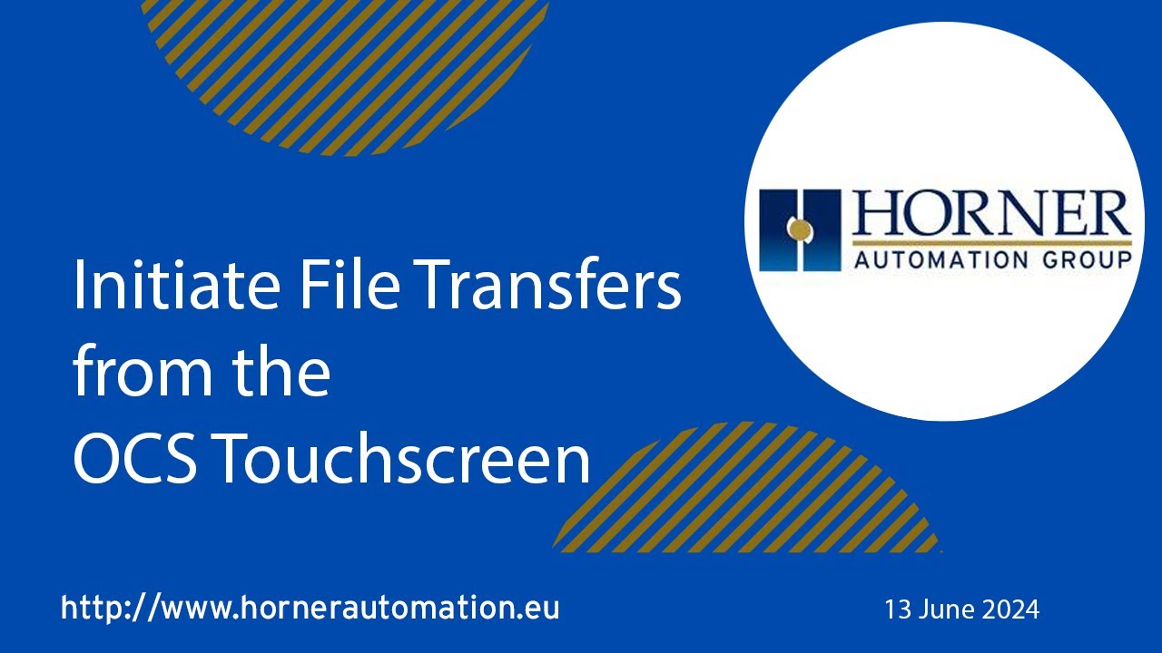Initiate File Transfers from the OCS Touchscreen