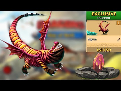SQYRM Max Level 150 Titan Mode - New Exclusive Sweet Death - Dragons:Rise of Berk
