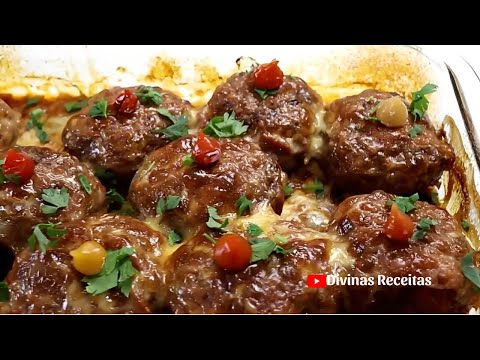ALMÔNDEGA DE CARNE MOÍDA E BATATA GRATINADA: MACIAS, SUCULENTAS E SABOROSAS