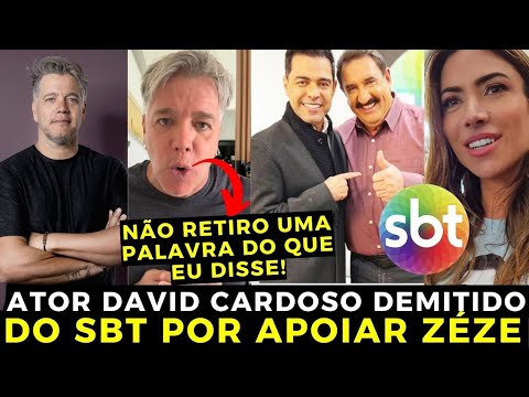 Actor David Cardoso explodes on social media after being fired from SBT.