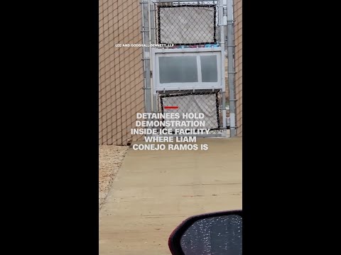 Detainees hold demonstration inside ICE facility where Liam Conejo Ramos is