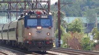preview picture of video 'Amtrak & MARC Trains in Halethorpe Station'