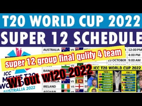 wt20 2022 super 12 final group stage 4 team qulify wi out off world cup....