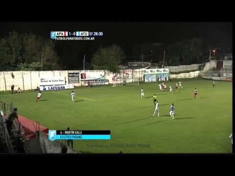 Gol de Galli. Atl. Paraná 1 - Atl. Tucumán. Fecha 5. Primera B Nacional 2015. FPT.