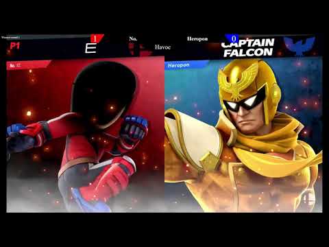 No.E (Mii Brawler/Krool) vs Heropon (WiiFit/C.Falcon/Sonic)