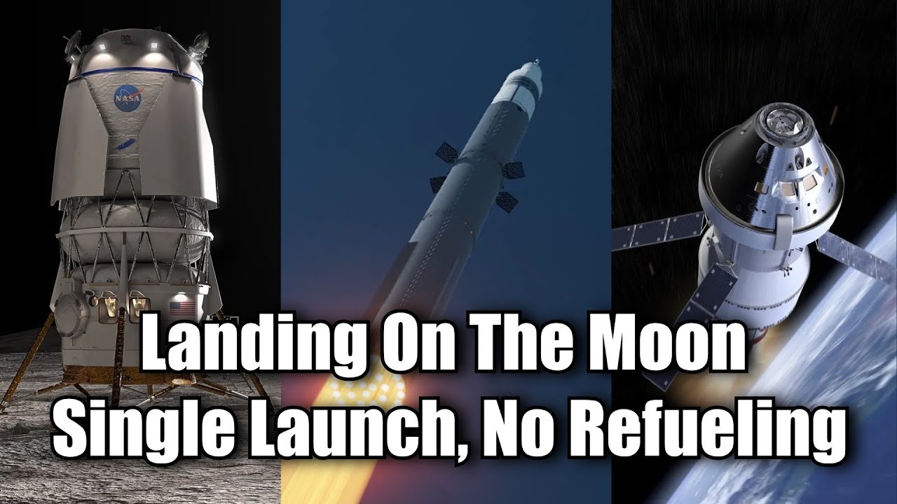 Could We Land On The Moon Using Only A Single Starship Launch? Building Apollo With Modern Rockets.