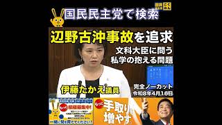 20260419 伊藤たかえ 辺野古沖事故を追求 4月19日