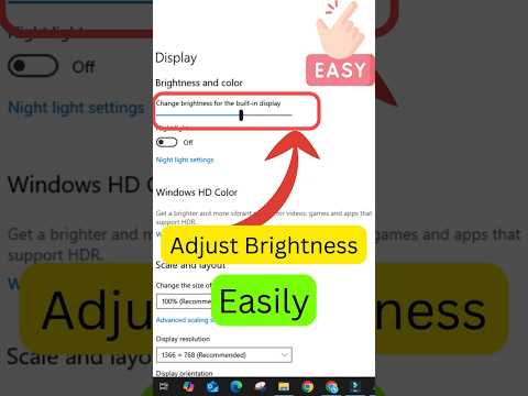 Change Brightness in Windows 10 Fast!