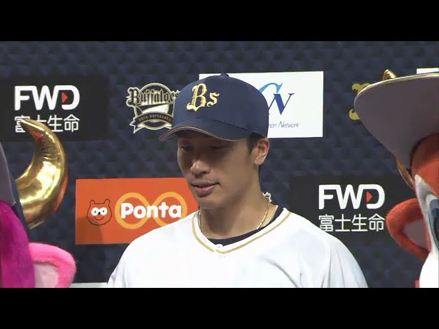 バファローズ・安達選手ヒーローインタビュー 2018/5/10 Bs-F