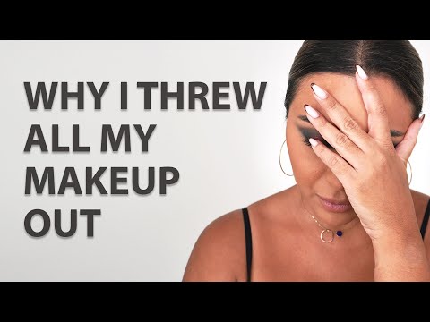 CLEARING OUT MY MAKEUP COLLECTION PART 1 | NINA UBHI