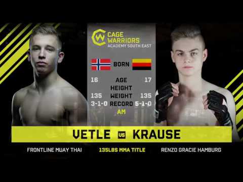 #CWSE23 - Vetle VS Krause - 135lbs Amateur MMA Junior Title Contest
