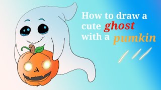 How to Draw a Pumpkin and Ghost | Halloween Art