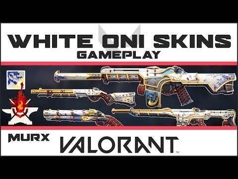 Oni VALORANT Skins GAMEPLAY | White (Blue): Level 7 Chroma Variant | Skin Collection Showcase