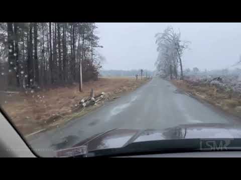02-15-2021 Crewe, VA - Extensive Ice Storm Damage to Trees and Powerlines