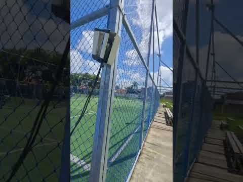 Situação da quadra de esportes do pedregulho Guaratinguetá São Paulo 