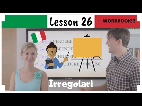 Learn Italian in 30 Days | 26 | Main Irregular Verbs Eng Ita Subs WORKBOOK