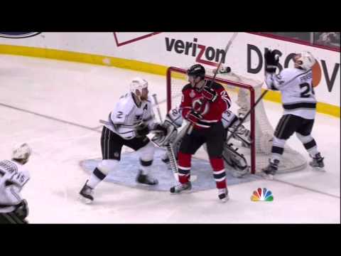 M. Greene crosscheck on Carter. LA Kings vs New Jersey Devils Stanley Cup Game 2 6/2/12 NHL Hockey