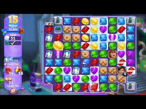 Wonka's World of Candy Level 734 NO BOOSTERS - A S GAMING ✔